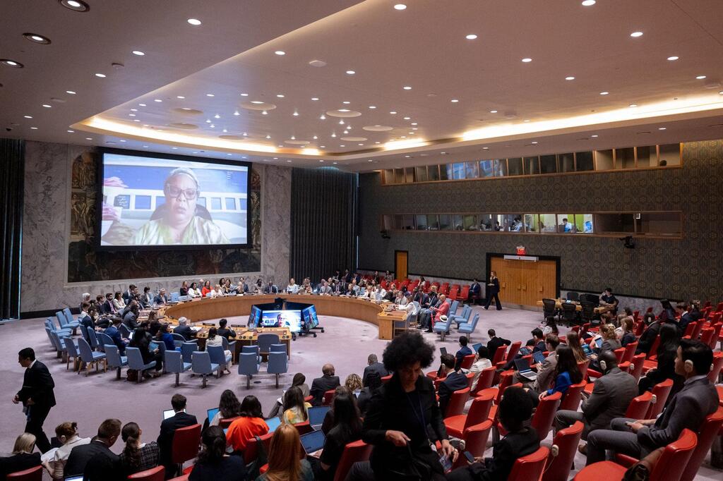 联合国安理会妇女、和平与安全会议全景。